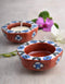 Blue Pottery T-Holder Set Of 2 Pcs.